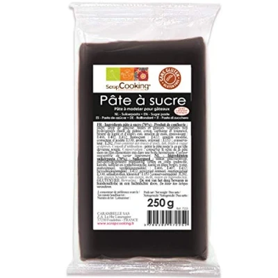 Image de SCRAP COOKING Sachet Pâte à Sucre Noire Pour Pâtisseries, Gâteaux, Desserts 7225 250g