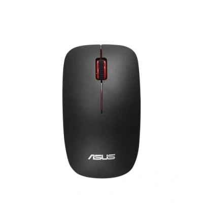 Image de ASUS WT300 Souris droitiers et gauchers optique sans fil 2.4 GHz récepteur USB noir rouge