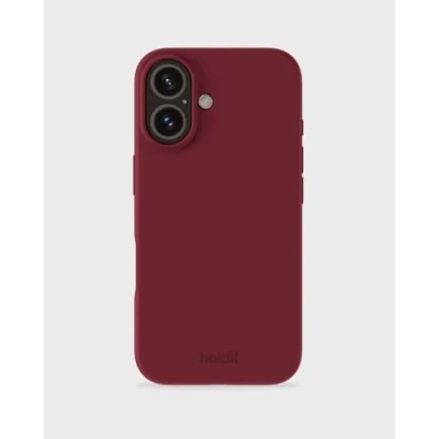 Afbeelding van Holdit Hoesje Geschikt voor iPhone 16 Siliconen Silicone Case donkerrood