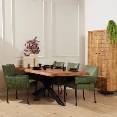 Afbeelding van Boomstamtafel Boston 180 Cm