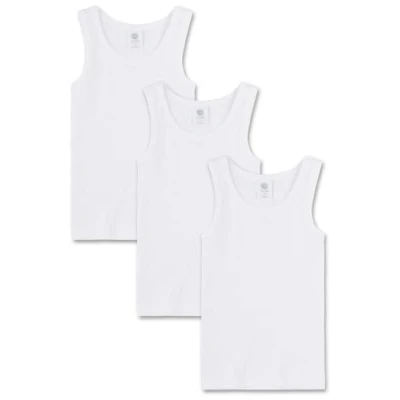 Afbeelding van Sanetta 3 PACK Hemd voor kinderen, Maat: 128, White