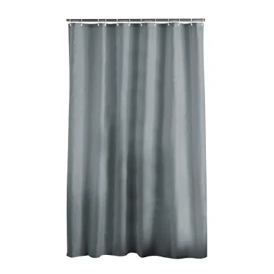 Afbeelding van douceur d&#039;intérieur 1800695 douchegordijn met haken, polyester, antraciet, 180 x 200 cm