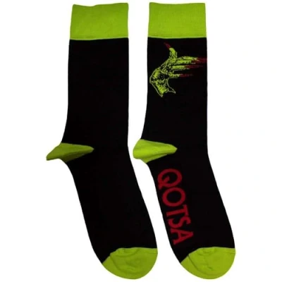 Afbeelding van Rock Off officially licensed products Queens Of The Stone Age Green Hands enkelsokken, zwart, één maat, zwart.
