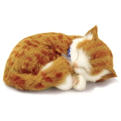 Afbeelding van Perfect Petzzz ® Kat Oranje Tabby die ademt The Original Breathing Pet New Huggable Soft Version Plush Toy Gift Bundle