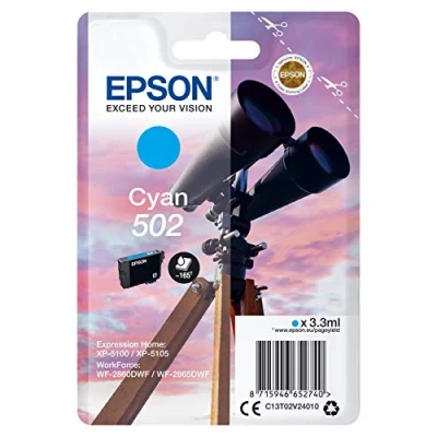Afbeelding van Epson 502 (C13T02V24010) Inktcartridge Cyaan