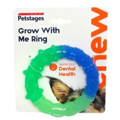Afbeelding van Petstages Grow With Me Ring Hondenspeelgoed Ø 12 cm Blauw Groen
