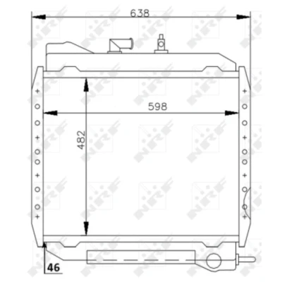 Afbeelding van Radiator, motorkoeling NRF 53714