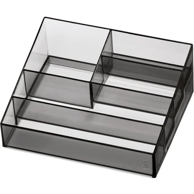 Afbeelding van iDesign Nagellak Organizer met 5 Vakken, 20.3 x 16.5 8.3 cm, Smoke