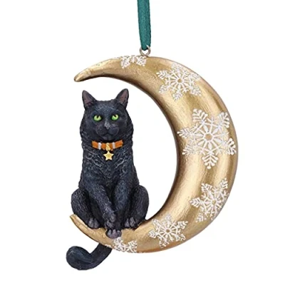 Afbeelding van Nemesis Now Kerstbal Moon Cat Multicolours