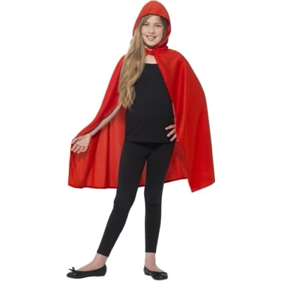 Afbeelding van SMIFFY&#039;S Rode cape met capuchon voor kinderen 116/128 (4 6 jaar)