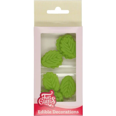 Afbeelding van FunCakes Marsepeinen Taartdecoraties Blaadjes 12 Stuks Taarttopper