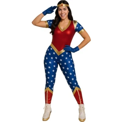 Afbeelding van Guirca Charmante Star Heldin Vrouw Blauw, Rood Maat 38 40 Carnavalskleding Verkleedkleding