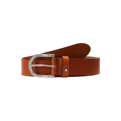 Afbeelding van Tommy Hilfiger dames New Danny riem van leer in de kleur Oranjebruin, maat: 100 cm
