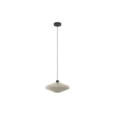 Afbeelding van EGLO Midsumer Hanglamp E27 Ø 38 cm Zwart/Crème Textiel