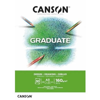 Afbeelding van Tekenblok Canson Graduate Dessin A3 160gr 30vel