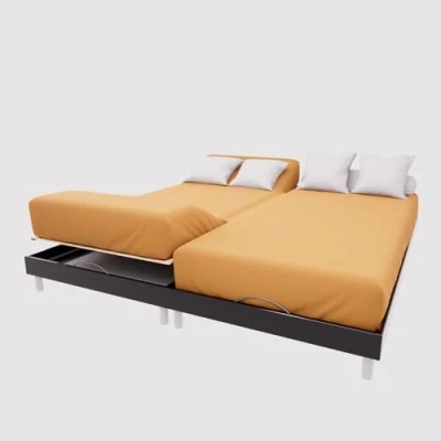 Afbeelding van Soleil d&#039;ocre, TPR Cotton Fitted Sheet, 57 draadtelling, 2 x 70 190 cm, mosterd