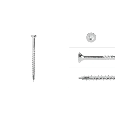 Afbeelding van Wovar Spaanplaatschroeven Verzinkt 4.5 x 60 mm Torx 25 met Snijpunt Doos 200 Stuks