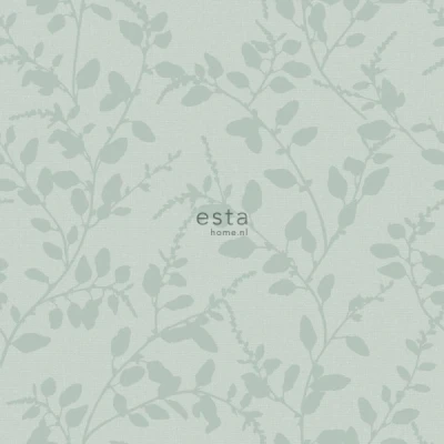 Afbeelding van ESTAhome behang bladmotief celadon groen 148729 0,53 x 10,05 m