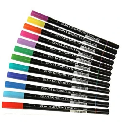 Image de Feutre zig artetgraphic 12 coloris vifs