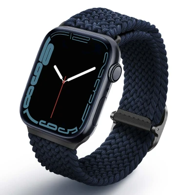 Afbeelding van Uniq Aspen Braided bandje voor de Apple Watch 1 / 2 3 4 5 6 7 8 9 SE 38 40 41 mm Oxford Blue