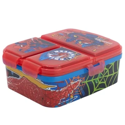 Afbeelding van Spiderman: Lunchbox met 3 extra aparte compartimenten Midnight Flyer