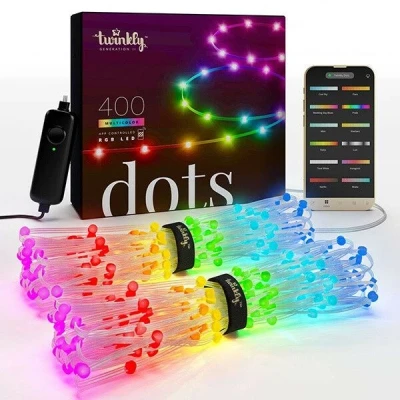 Afbeelding van Twinkly LED strip Dots 22.5 meter (Flexibel, 400 LEDs, IP44, RGB+Wit, Transparant)