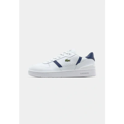Afbeelding van Lacoste Tclip SET Sneakers laag, Heren, Maat: 46, Blanc/marine Leer en textiel
