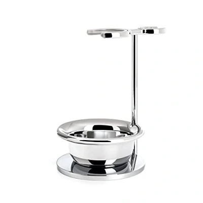 Afbeelding van Soporte Cromado Maquinilla, Brocha &amp; Bowl Serie Vivo Rytmo Mühle