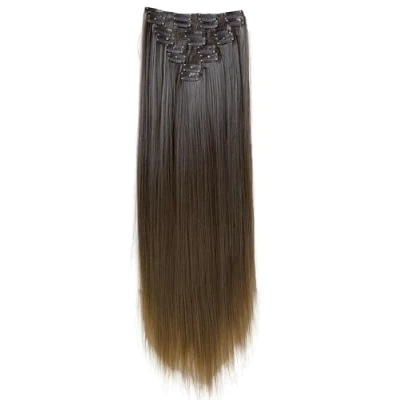 Afbeelding van PRETTYSHOP CES18 Haarverlenging, XXL, 60 cm, 8 stuks, glad, bruin mix, maat XXL