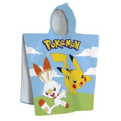 Afbeelding van Pokémon Poncho / Badcape, Grass 60 x 120 cm Katoen