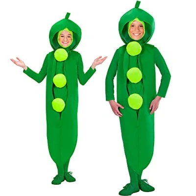 Afbeelding van &quot;Grappig sperzieboon met erwten pak voor kinderen Verkleedkleding 146/152&quot;