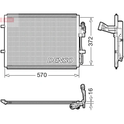 Afbeelding van DENSO DCN44016 Condensor Airco Met droger R 134a