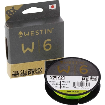 Afbeelding van Westin W6 8 Braid Lime Punch Gevlochten lijn 135m 0,10mm 3,8kg