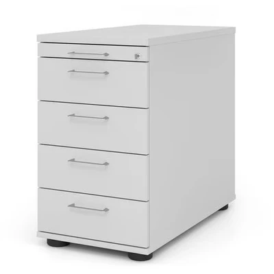 Afbeelding van SIGNA SC50 BS Rolcontainer Grijs Hout met 4 lades Metalen beugelhandgreep