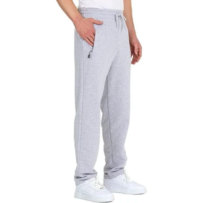 Afbeelding van Comeor Joggingbroek heren met rits Grijs 4XL trainingsbroek Lange sportbroek