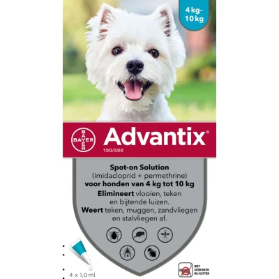 Afbeelding van Bayer Advantix Spot On 100/500 4 10 KG PIP (386009)
