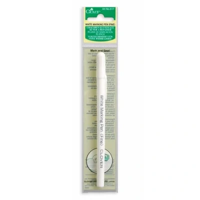Afbeelding van Clover 517 White marking pen fine Iron away marker