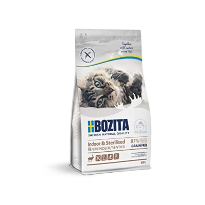 Afbeelding van Bozita Indoor &amp; Sterilised Graanvrij Reindeer 400 gram