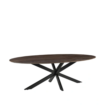 Afbeelding van LABEL51 Eettafel James Ovaal Espresso 240cm