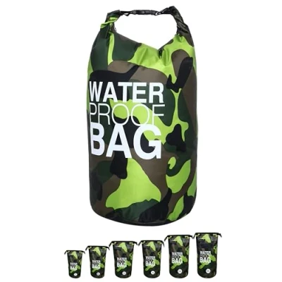 Afbeelding van DonDon waterdichte outdoor dry bag zak droge met riemen camouflage 5 liter