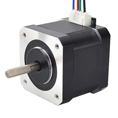Afbeelding van STEPPERONLINE Nema 17 stappenmotor, twee polig, 45 Ncm, 1,5 A, 42 x 39 mm, 4 draden met 1 m kabel en stekker voor XYZ as, 3D printer, CNC machine