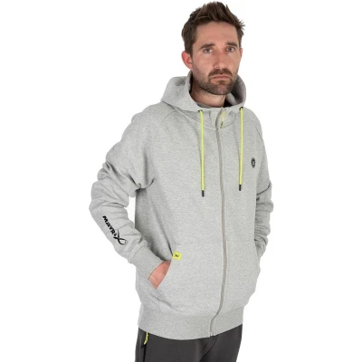Afbeelding van Matrix Full Zip Hoody Marl Grey / Lime (Black Edition) Small