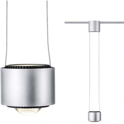 Afbeelding van Paulmann URail Aldan 230V railsysteem lamp LED vast ingebouwd 8.5 W Chroom (mat), Zwart