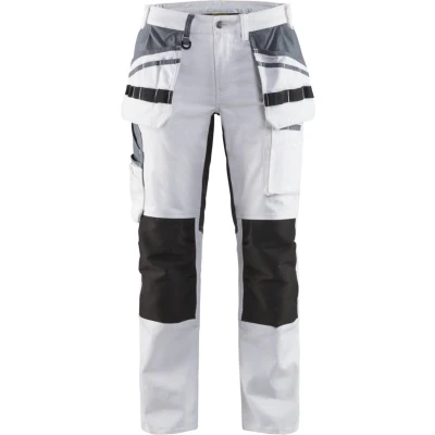 Afbeelding van Blaklader Dames Schildersbroek met stretch 7910 1000 Wit/zwart C48