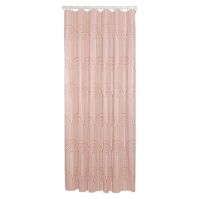 Afbeelding van Sealskin Brave Douchegordijn 180x200 cm PEVA Donkerroze / Wit Minimalistisch design
