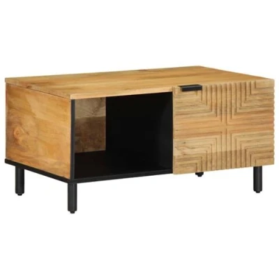 Image de vidaXL Table basse marron 80x50x40 cm bois de manguier massif4017724