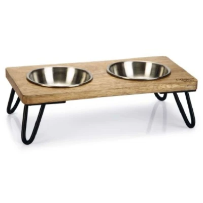 Afbeelding van Designed by Lotte Dinerset Linga Hout Metaal 2 stuks 31 x 16 10 cm