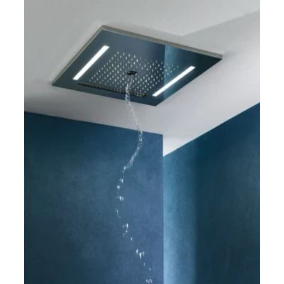 Afbeelding van SB Wire Twist Regendouche inbouw met chromoterapy verlichting volledig RVS 1208955376