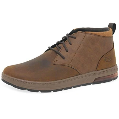 Afbeelding van Skechers Evenston Heren Sneaker leer donkerbruin 01, 41,5 EU, 01