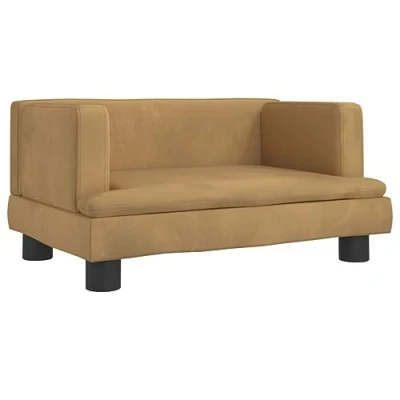 Afbeelding van vidaXL Kinderbank, bruin, 60 x 40 30 cm, fluweel